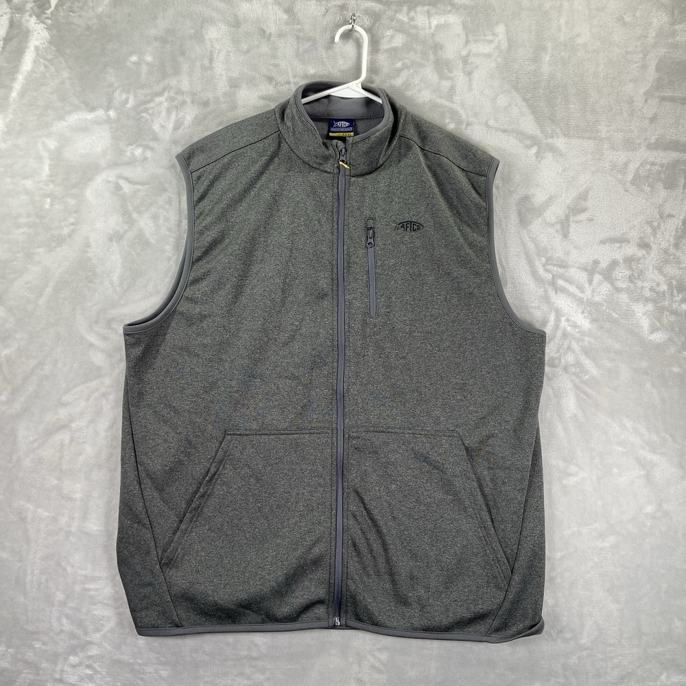 AFTCO Vest men's 3XL Full Zip AFTech Fishing Lightweight Outdoor Casual XXXL